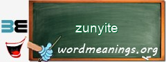 WordMeaning blackboard for zunyite